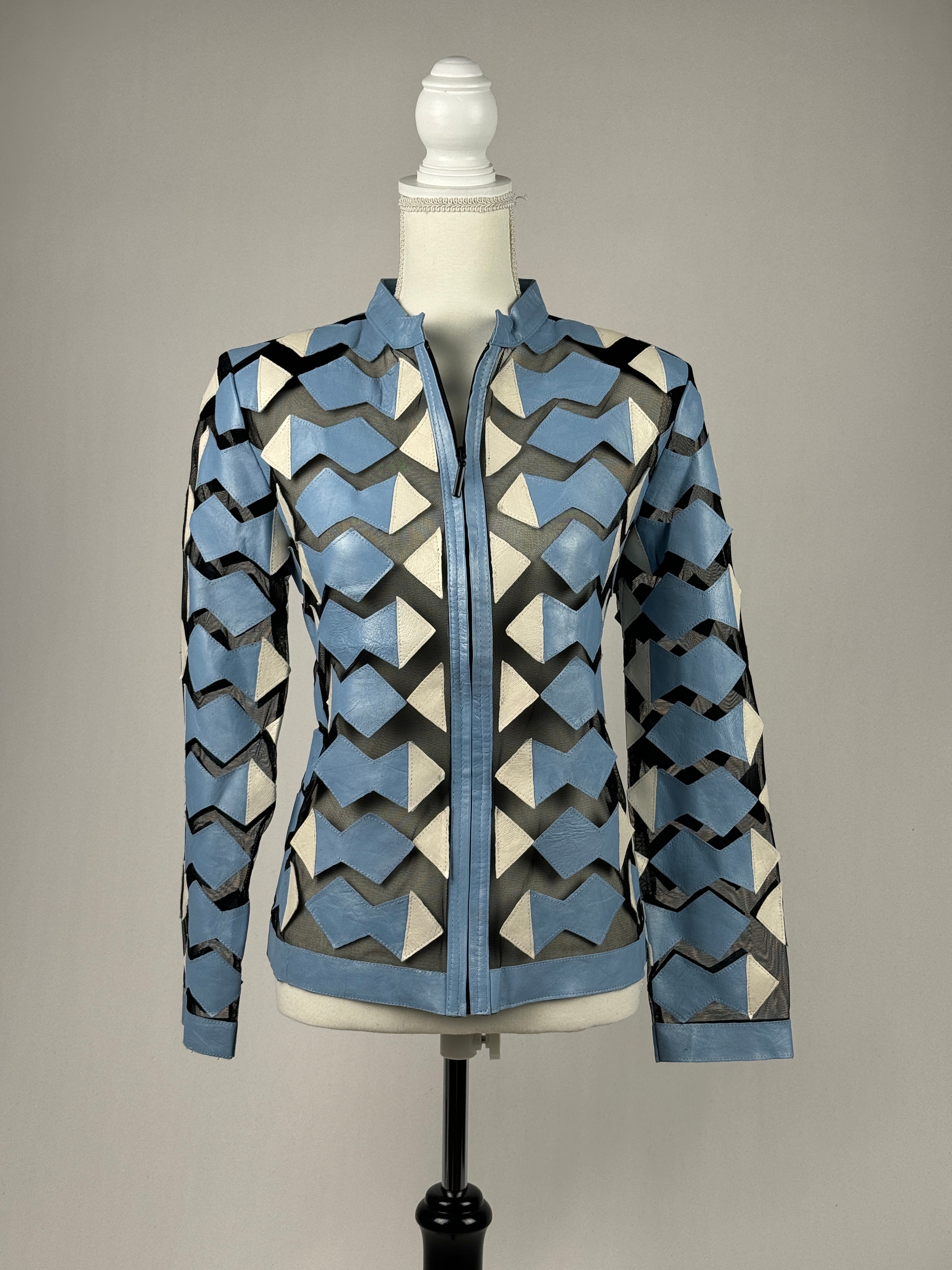 Diamond Design Leather Jacket